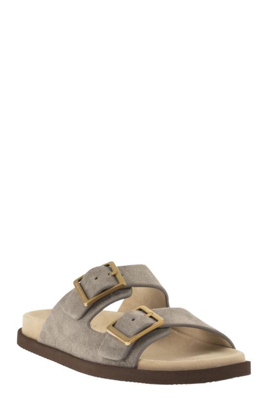 26SS 브루넬로 쿠치넬리 샌들 MZUSOLY235 CDK54 GREY - BRUNELLO CUCINELLI