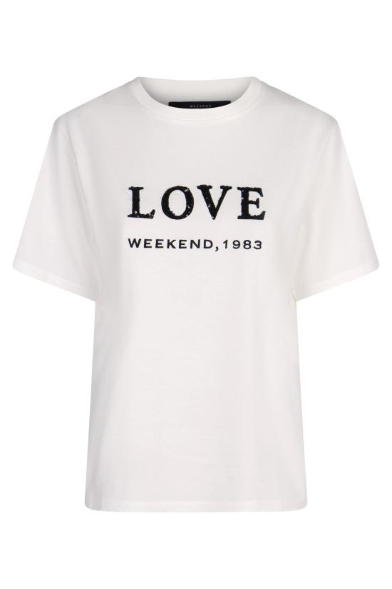 26SS 위켄드막스마라 반팔 티셔츠 WKDAGILE2615971061600001 White