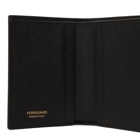 26SS 살바토레 페라가모 간치니 3폴드 반지갑 779894220862001 BLACK - SALVATORE FERRAGAMO