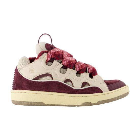25FW 랑방 스니커즈 FUSKDK12BICOE250539 BEIGE BURGUNDY