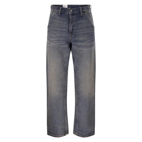  칼하트 스미스 데님 싱글 니 팬츠 I032024 MEDIUM DENIM
