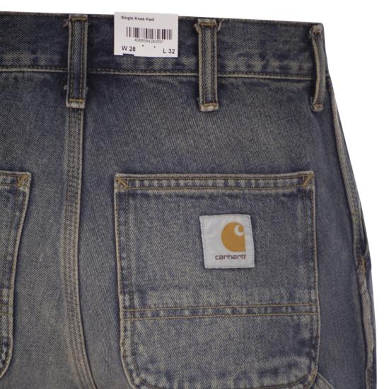 칼하트 스미스 데님 싱글 니 팬츠 I032024 MEDIUM DENIM - CARHARTT