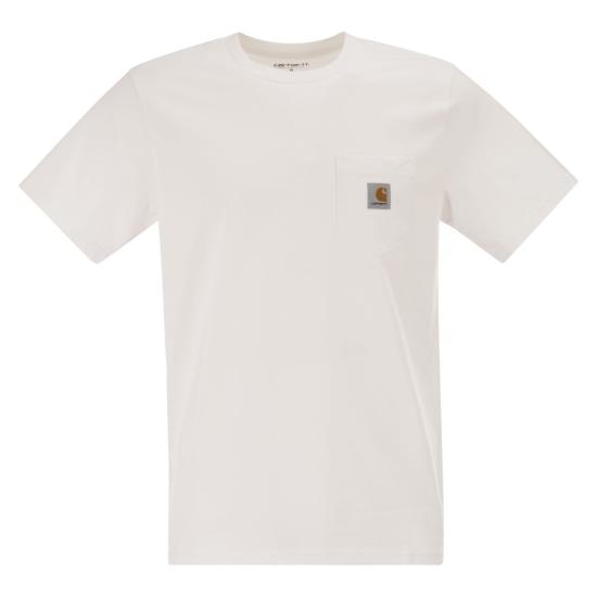  칼하트 숏슬리브 포켓 티셔츠 I030434 WHITE