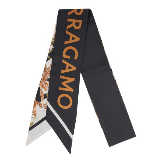 26SS 살바토레 페라가모 머플러/스카프 789920 321242BLACK IVORY Black