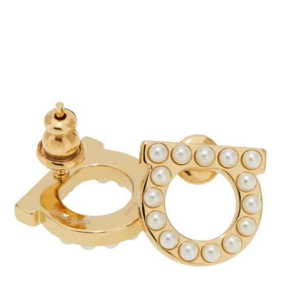 26SS 살바토레 페라가모 이어링 696581 760125CREAM Golden - SALVATORE FERRAGAMO