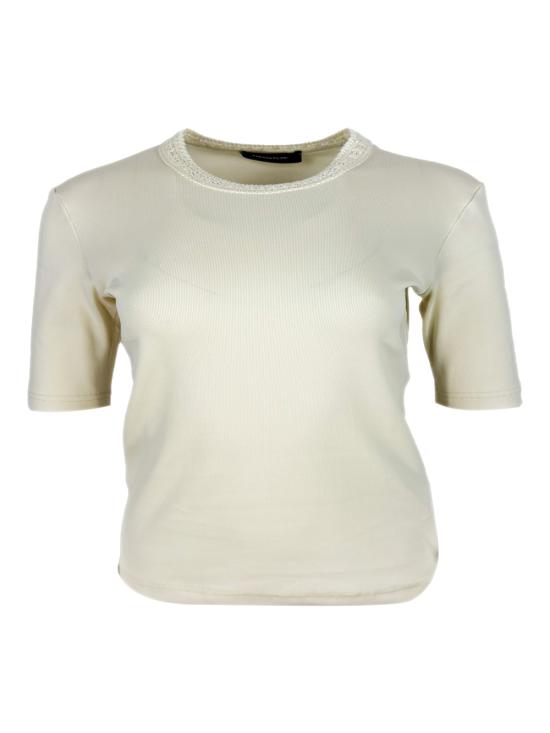 26SS 파비아나 필리피 반팔 티셔츠 JED266F146L928 0145 Cream