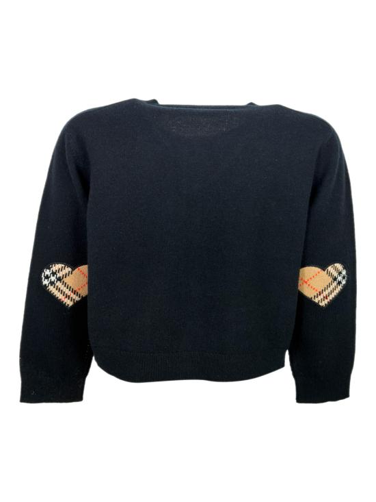 26SS [키즈] 버버리 가디건 8117184 1005 Black - BURBERRY