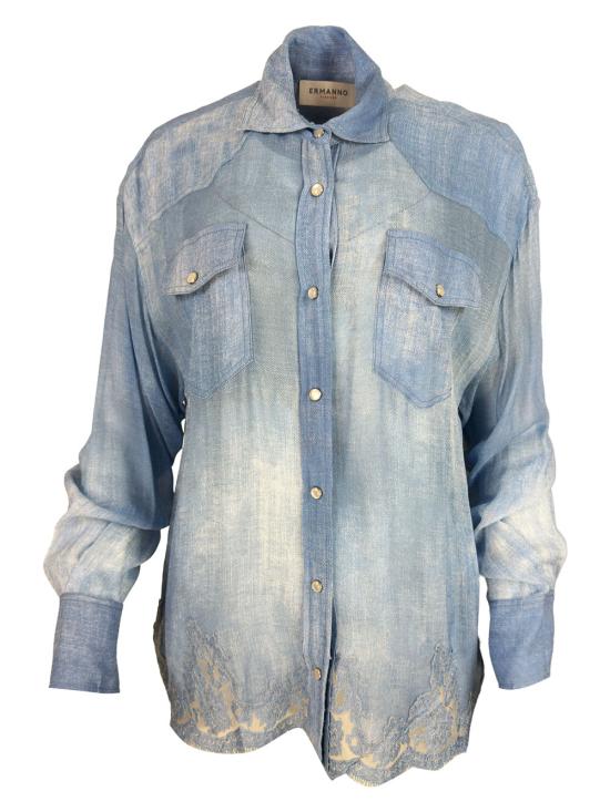 26SS 에르마노 피렌제 셔츠 D48EK021EB5 MF156 Light Blue