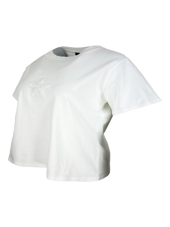 26SS 로레나안토니아찌 반팔 티셔츠 P2667TS16A4577 0101 White - LORENA ANTONIAZZI