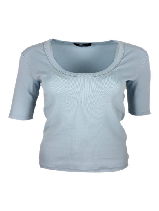 26SS 파비아나 필리피 반팔 티셔츠 JED266F603L896 5154 Light Blue