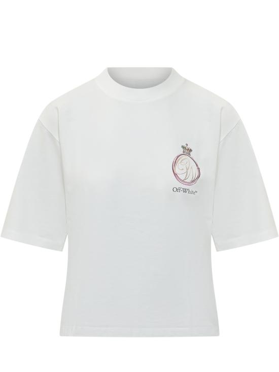 26SS 오프화이트 반팔 티셔츠 2AA124S26JER004 0110 WHITE BLACK