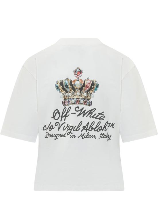 26SS 오프화이트 반팔 티셔츠 2AA124S26JER004 0110 WHITE BLACK - OFF WHITE