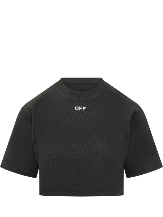 26SS 오프화이트 반팔 티셔츠 2AA081C99JER004 1001 BLACK WHITE