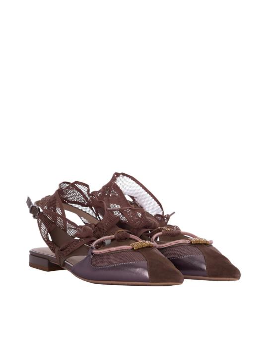 26SS 핑코 플랫 슈즈 4662920 Brown - PINKO