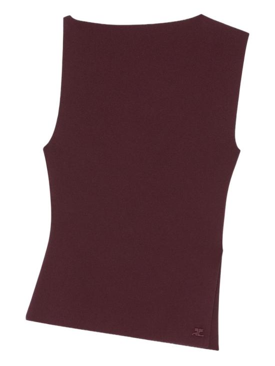 25FW 쿠레쥬 민소매 티셔츠 425MTO464FI0001 4010 Burgundy