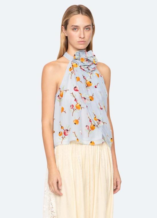  씨뉴욕 민소매 티셔츠 씨 니 프레야 탑 블루 - SEA NY