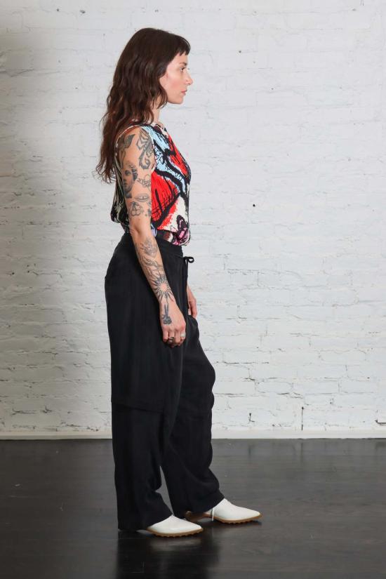  헨릭 빕스코브 스트레이트 팬츠 Henrik Vibskov 드로스트링 - HENRIK VIBSKOV