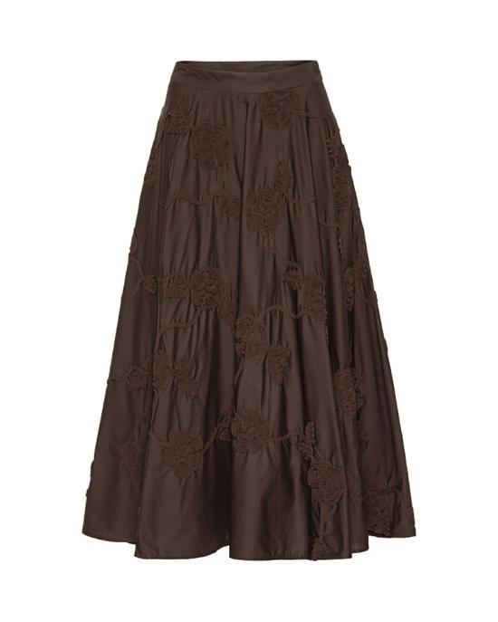 26SS 로테이트 미디 스커트 8876791 Brown