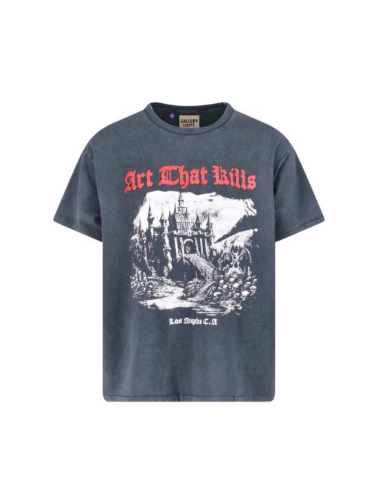 25FW 갤러리 디파트먼트 반팔 티셔츠 ATKT 10071VINTAGE BLACK Blue