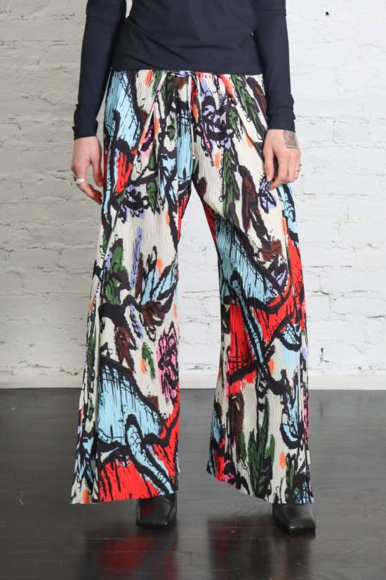  헨릭 빕스코브 스트레이트 팬츠 Henrik Vibskov 폴드 플리세  당근 - HENRIK VIBSKOV