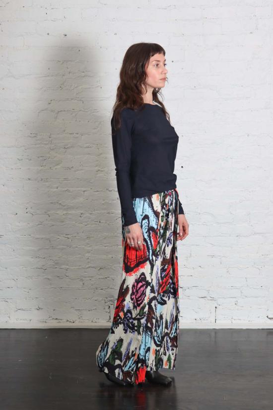  헨릭 빕스코브 스트레이트 팬츠 Henrik Vibskov 폴드 플리세  당근 - HENRIK VIBSKOV