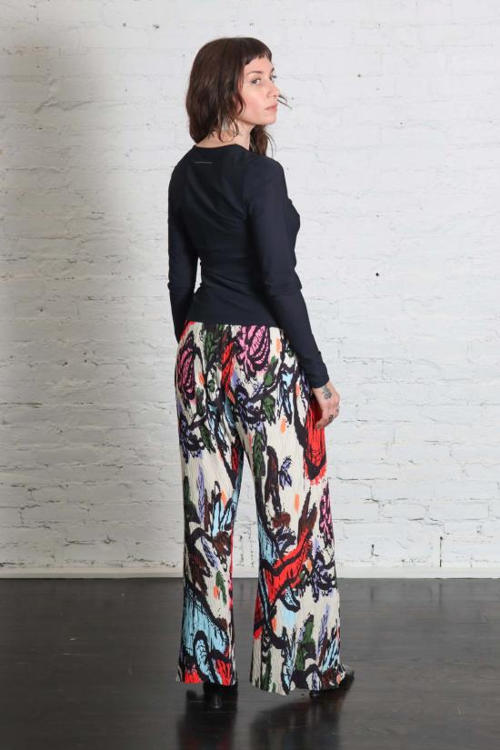  헨릭 빕스코브 스트레이트 팬츠 Henrik Vibskov 폴드 플리세  당근 - HENRIK VIBSKOV