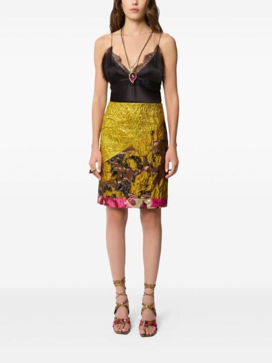 26SS 니나리찌 미디 스커트 26PCJU029 PL0505 M1457 Yellow - NINA RICCI