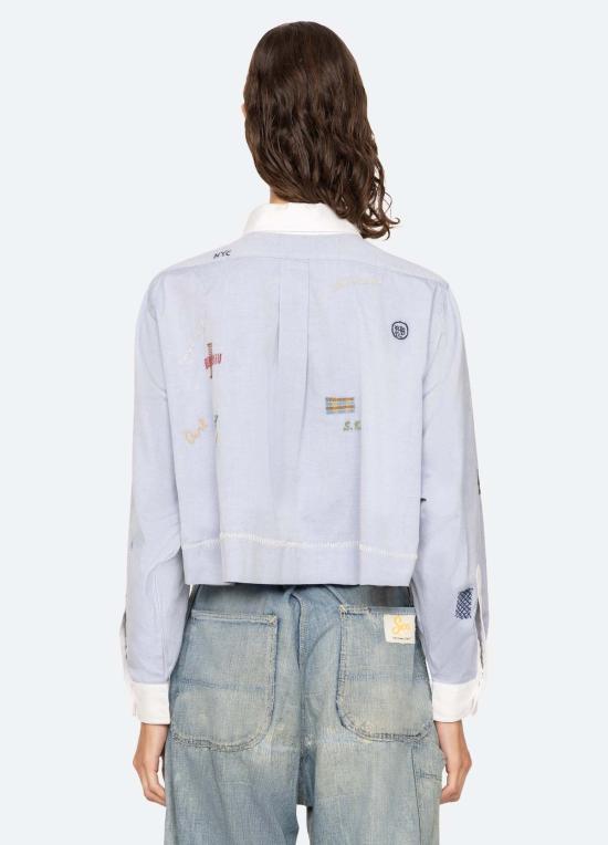  씨뉴욕 셔츠 Sea Ny Claira L/S 셔츠 블루 - SEA NY