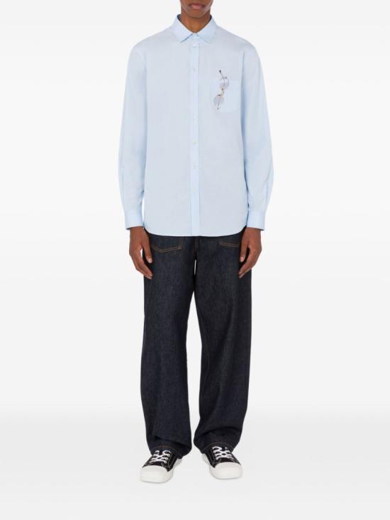 26SS 모스키노 긴팔 셔츠 V0229 0235 1293 Blue - MOSCHINO