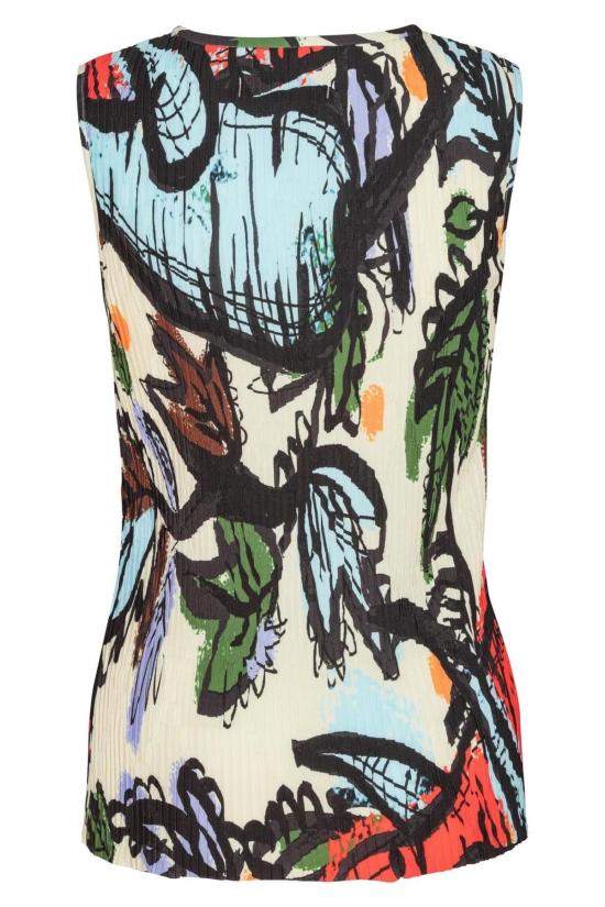  헨릭 빕스코브 민소매 티셔츠 Henrik Vibskov 당근 소재 민소매 플리세 탑 - HENRIK VIBSKOV