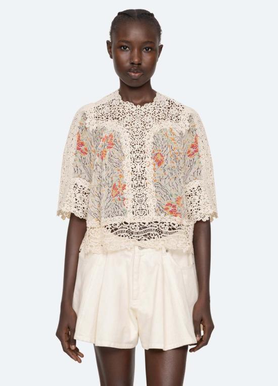  씨뉴욕 블라우스 씨 니 루이사 탑 크림 - SEA NY