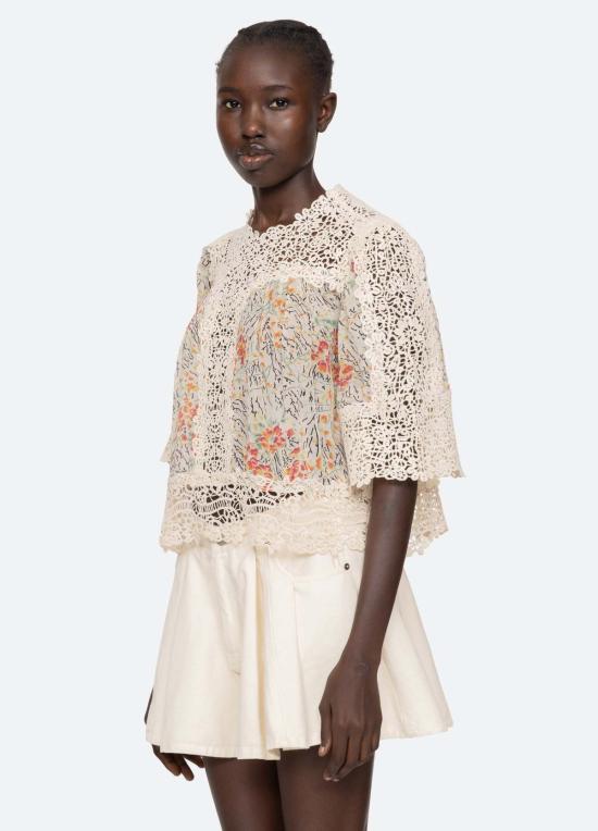  씨뉴욕 블라우스 씨 니 루이사 탑 크림 - SEA NY