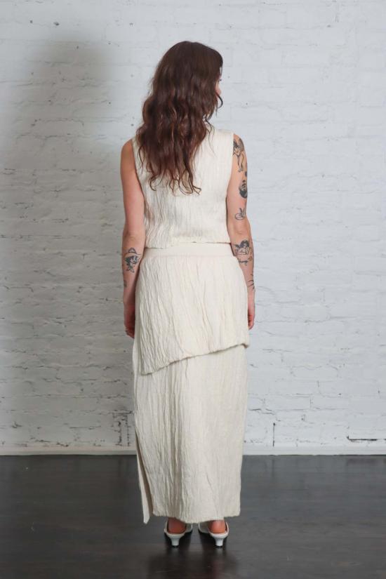  로렌 마누지안 블라우스 로렌 마누기안 거즈 앞치마 쉘탑 - LAUREN MANOOGIAN