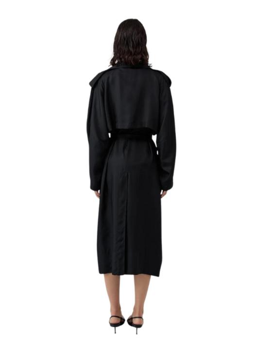  세인트아그니 트렌치 코트 세인트 아그니 실크 트윌 릴렉스드 - ST.AGNI