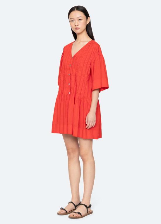  씨뉴욕 숏 원피스 Sea Ny Alberte 튜닉 드레스 레드 - SEA NY