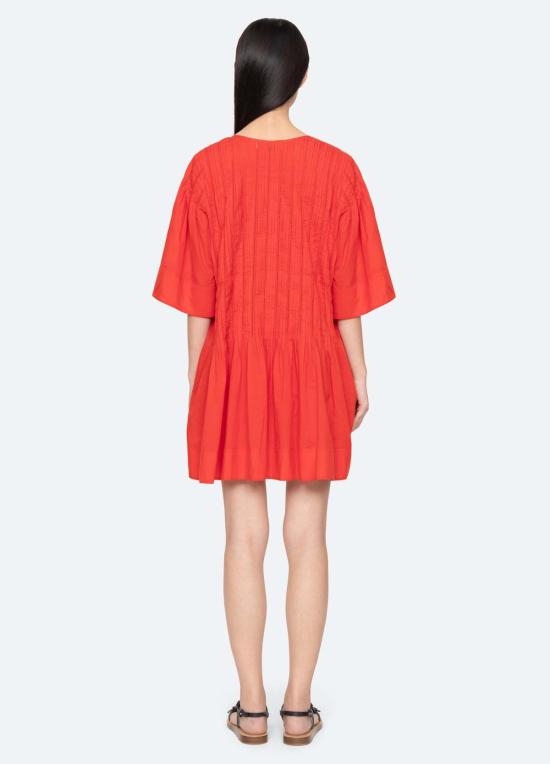  씨뉴욕 숏 원피스 Sea Ny Alberte 튜닉 드레스 레드 - SEA NY