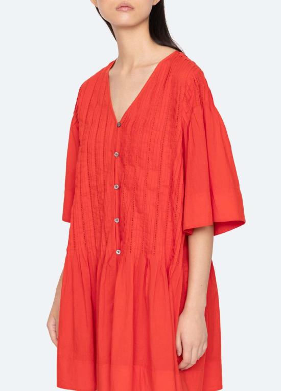  씨뉴욕 숏 원피스 Sea Ny Alberte 튜닉 드레스 레드 - SEA NY