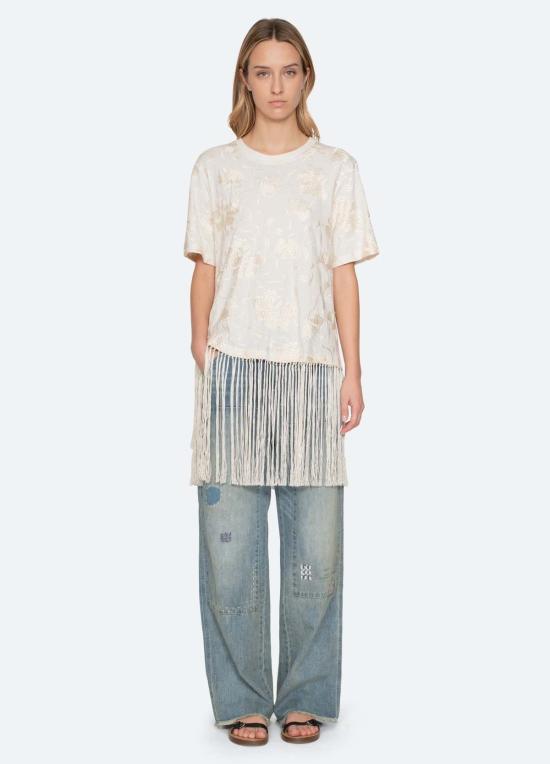  씨뉴욕 반팔 티셔츠 Sea Ny Rafina 콤보 티셔츠 화이트 - SEA NY