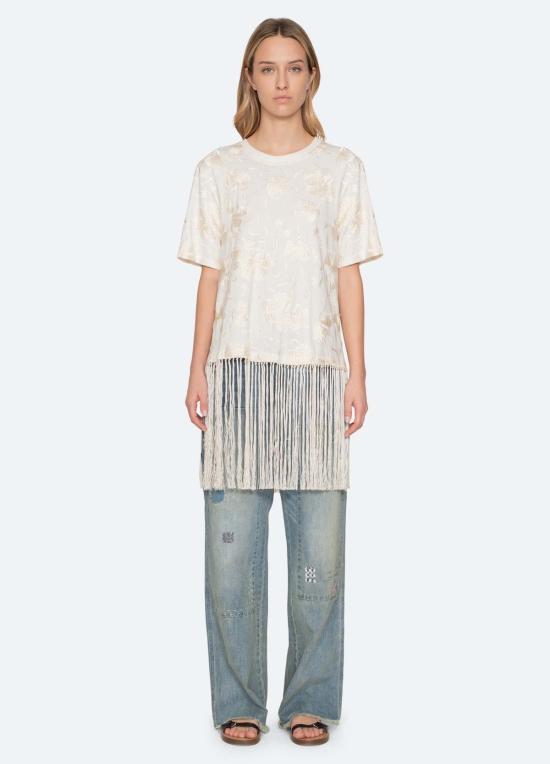  씨뉴욕 반팔 티셔츠 Sea Ny Rafina 콤보 티셔츠 화이트 - SEA NY