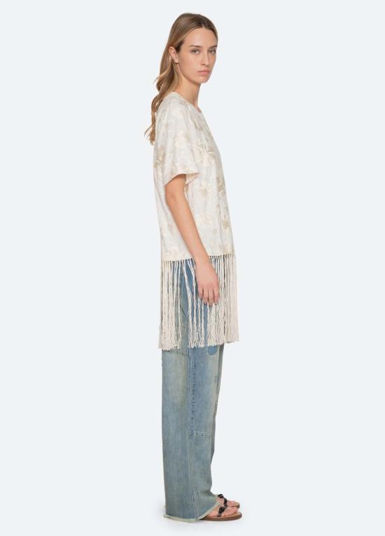  씨뉴욕 반팔 티셔츠 Sea Ny Rafina 콤보 티셔츠 화이트 - SEA NY