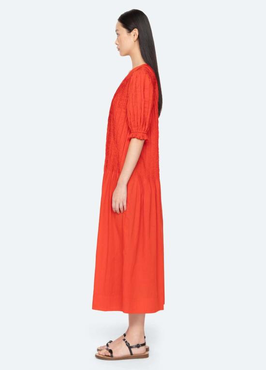  씨뉴욕 미디 원피스 SS26 054 RED - SEA NY