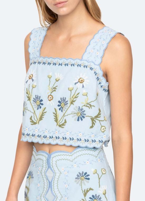  씨뉴욕 민소매 티셔츠 씨 니 오드라 탑 블루 - SEA NY