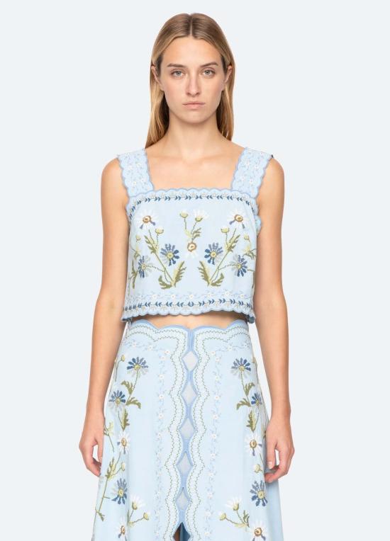  씨뉴욕 민소매 티셔츠 씨 니 오드라 탑 블루