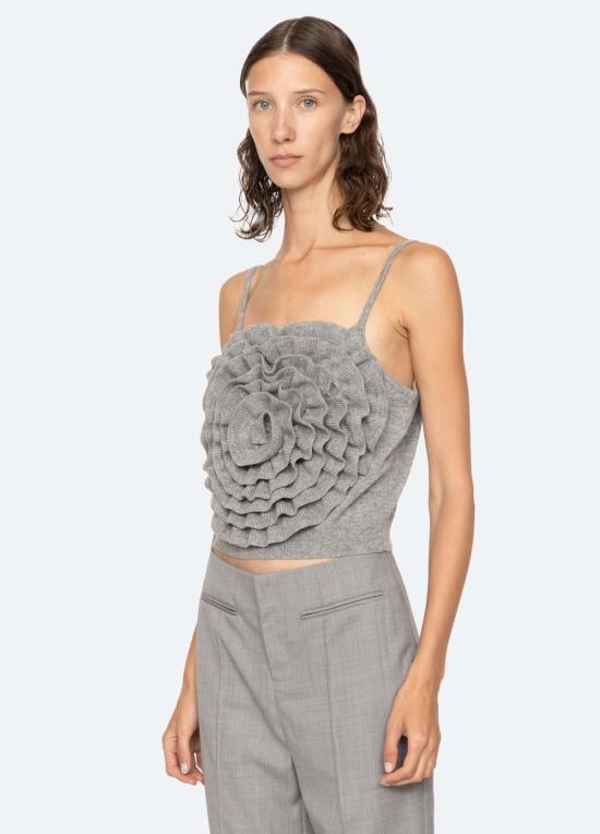  씨뉴욕 블라우스 씨 니 미네트 탑 그레이 - SEA NY