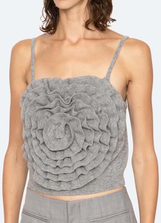  씨뉴욕 블라우스 씨 니 미네트 탑 그레이 - SEA NY