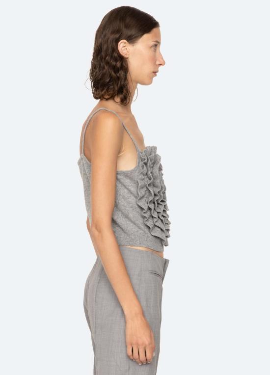  씨뉴욕 블라우스 씨 니 미네트 탑 그레이 - SEA NY