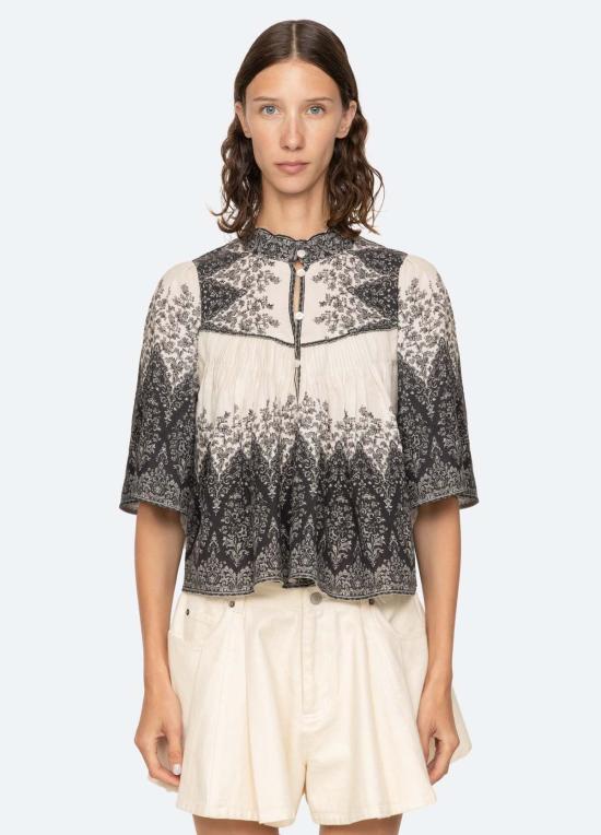  씨뉴욕 블라우스 씨 니 헤드라 탑 멀티 - SEA NY