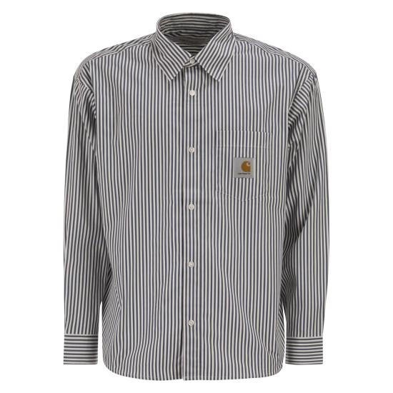 26SS 칼하트 긴팔 셔츠 I035952 WHITE BLUE