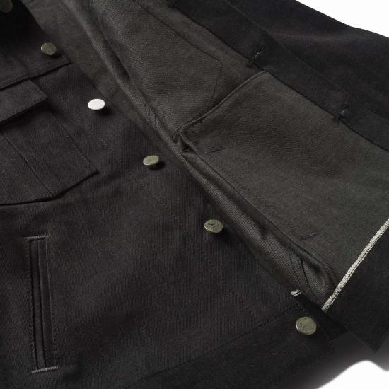  셰이퍼스 가먼트 호텔 데님 자켓 셰퍼스 가먼트 호텔 설퍼 블랙 데님 재킷 - SCHAEFFERS GARMENT HOTEL