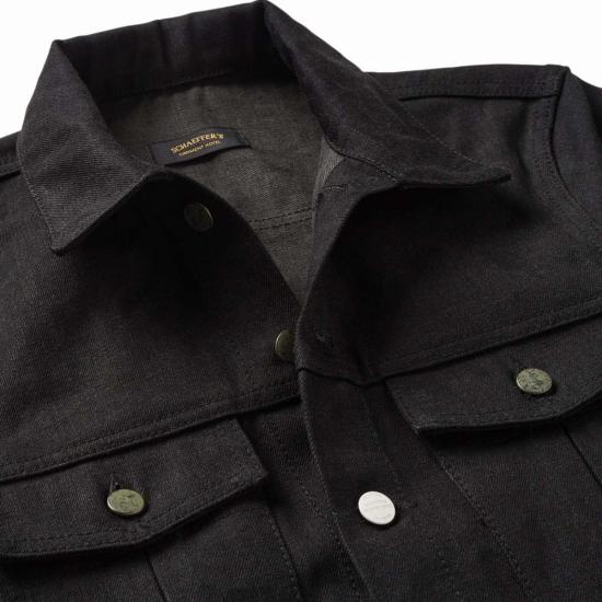  셰이퍼스 가먼트 호텔 데님 자켓 셰퍼스 가먼트 호텔 설퍼 블랙 데님 재킷 - SCHAEFFERS GARMENT HOTEL